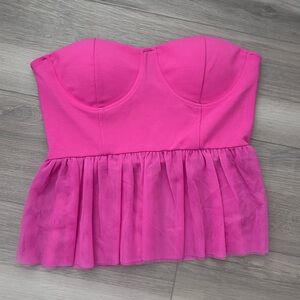Sincerely Jules Hot Pink Strapless Corset Top